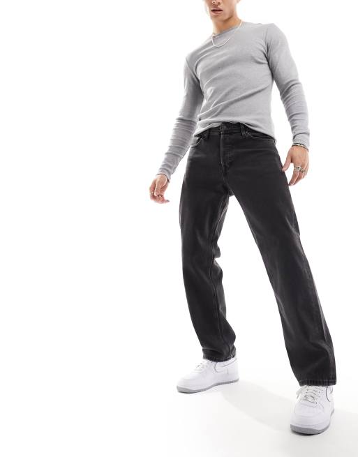 Jack & Jones Eddie loose jeans in washed black