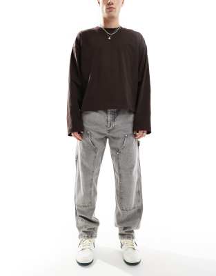 Jack & Jones Eddie Loose Painter Jean In Gray