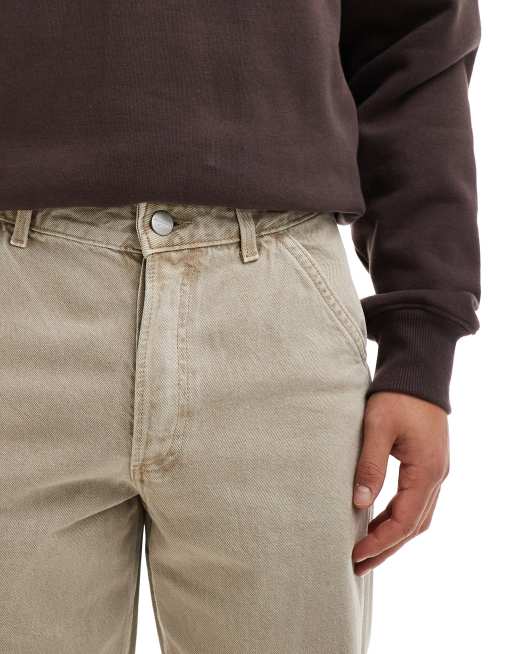 Jack & Jones eddie baggy worker jean in washed brown