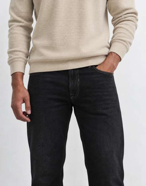 Jack & Jones Eddie losse jeans in zwart met contrasterende stiksels, 10 van 10