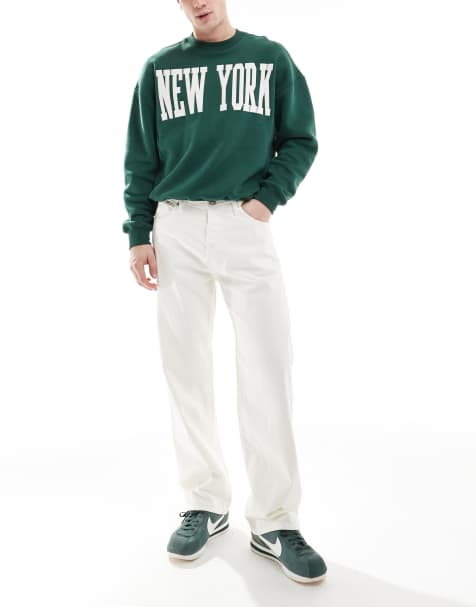 Jack & Jones - Eddie - Losse stugge jeans in wit - view 1