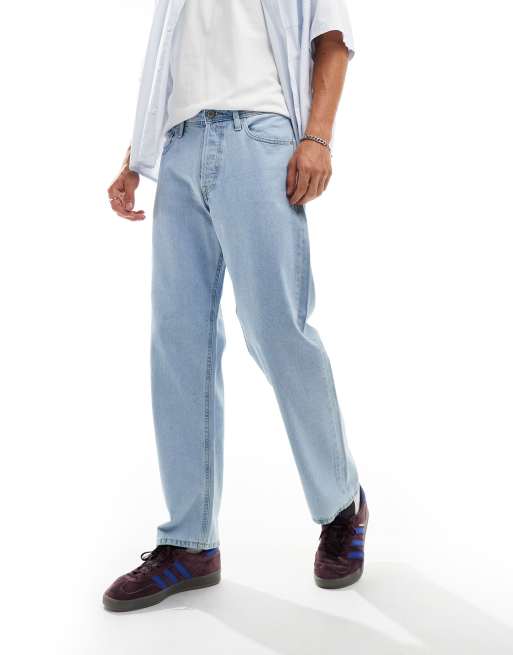 Jack & Jones - Eddie - Losvallende jeans in lichtblauw met wassing, 3 van 5