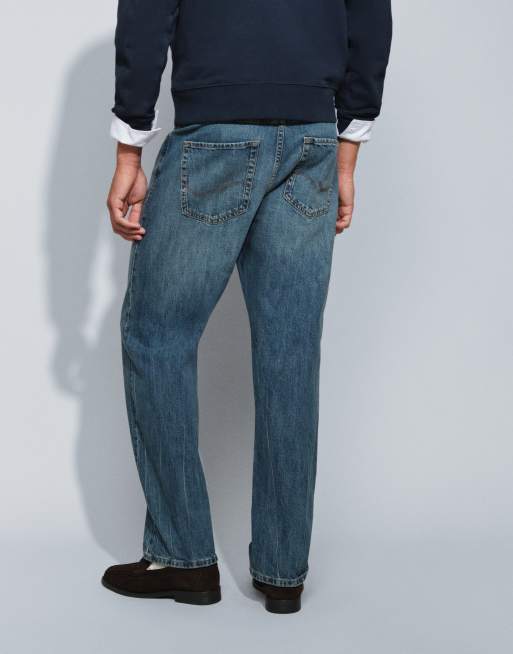 Jack & Jones – Eddie – Mellanblå, tvättade jeans med ledig passform, 2 av 5