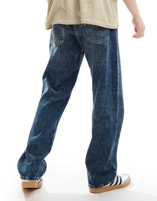 Jack & Jones – Eddie – Niebieskie sztywne jeansy z efektem sprania , 3 z 5