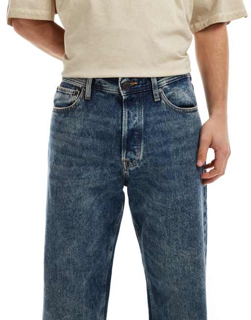 Jack & Jones – Eddie – Niebieskie sztywne jeansy z efektem sprania , 5 z 5
