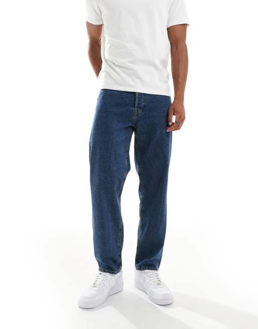 Jack & Jones - Eddie - Vintage-blå løstsiddende jeans