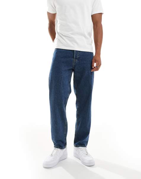 Jack & Jones – Eddie – Vintageblå jeans med ledig passform - view 1