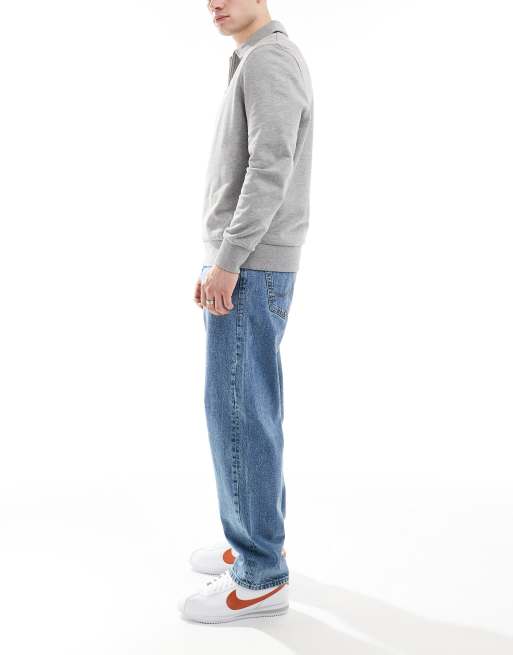 Jack & Jones – Eddie – Vintageblå, tvättade jeans med ledig passform, 3 av 5