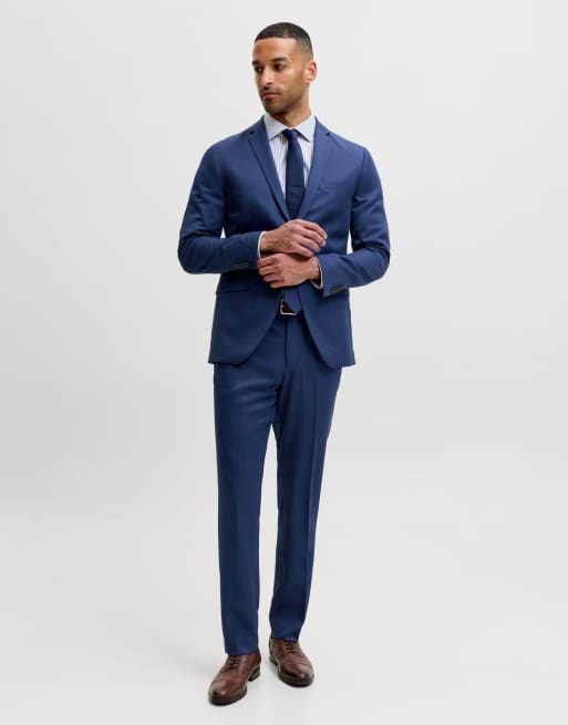 Jack & Jones einreihiger Blazer und Anzughose in Mittelblau, 3 von 7