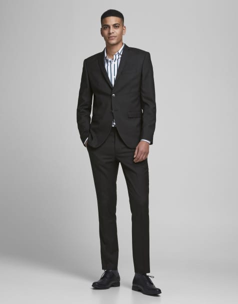 Jack & Jones – Einreihiger Blazer und Hose in Schwarz - view 1