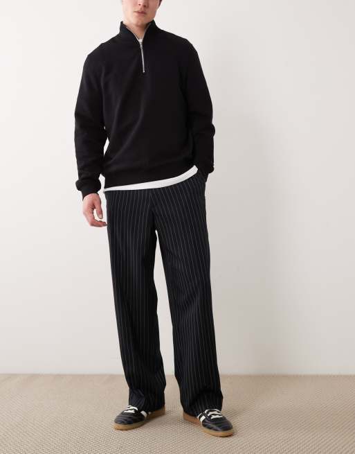 Jack & Jones - Elegante gestreepte broek met wijde pasvorm in marineblauw, 2 van 5