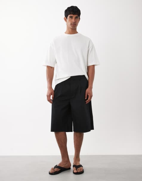 Jack & Jones – Elegante Jersey-Shorts in Schwarz mit Bundfalten - view 1
