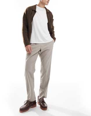 Jack & Jones – Elegante, schmal zulaufende Hose in Beige mit weitem Schnitt und Tunnelzug - view 1