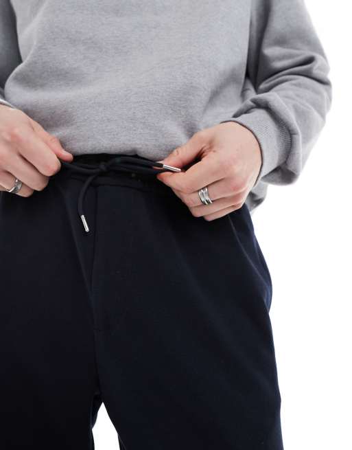 Jack & Jones – Elegante, schmal zulaufende Hose in Marineblau mit Tunnelzug, 2 von 5