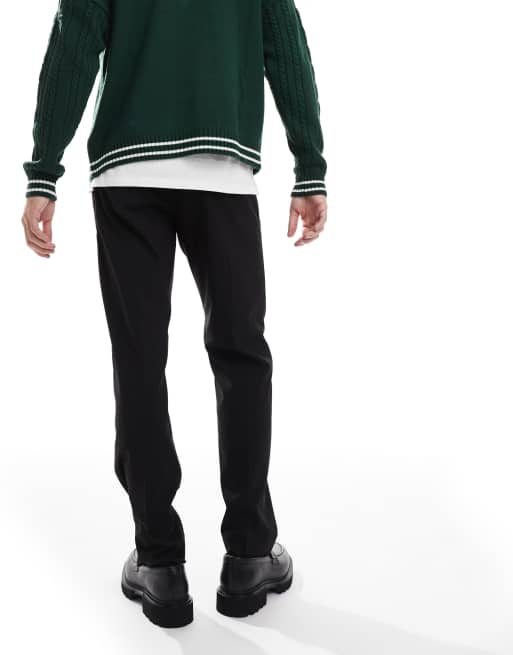 Jack & Jones – Elegante, schmal zulaufende Hose in Schwarz mit Tunnelzug, 3 von 5