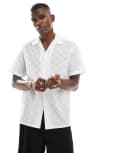 [Jack & Jones] Jack & Jones embroidered pattern shirt in white L Cloud Dancer