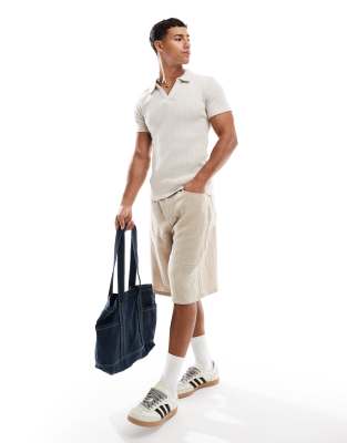 Jack & Jones – Enges Polohemd in Beige - view 1
