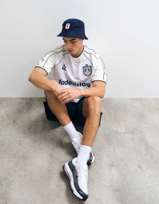 Jack & Jones England bucket hat in navy, 3 of 8