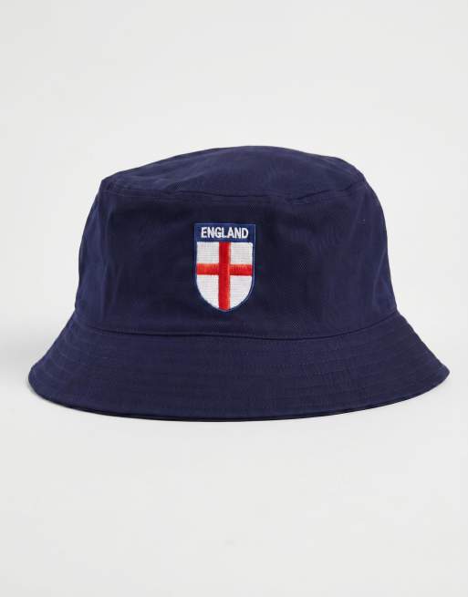Jack & Jones England bucket hat in navy, 5 of 8