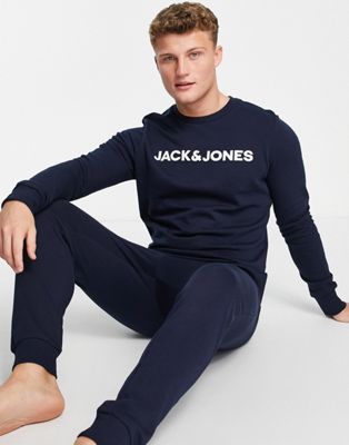 Loungewear Jack & Jones - Ensemble confort sweat et jogger - Bleu marine