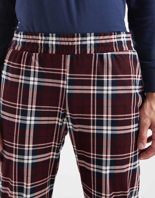 Jack & Jones - Ensemble de pyjama avec pantalon à carreaux - Bordeaux, 3 de 4