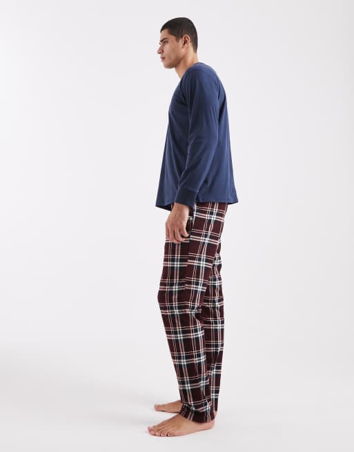 Jack & Jones - Ensemble de pyjama avec pantalon à carreaux - Bordeaux, 4 de 4