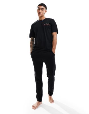 Jack & Jones loungewear set with logo in black  - ASOS Price Checker