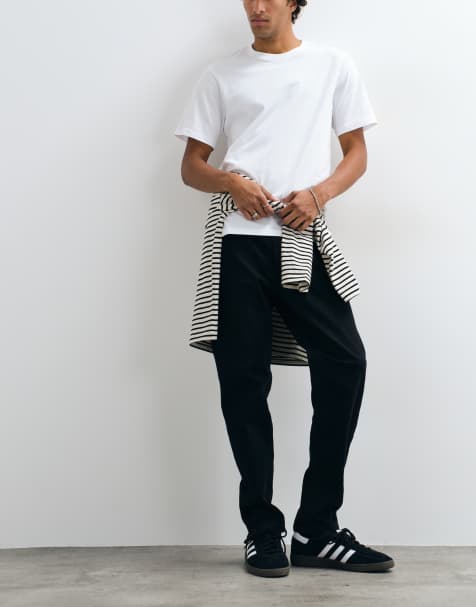 Jack & Jones Eric raka avsmalnande jeans i svart - view 1
