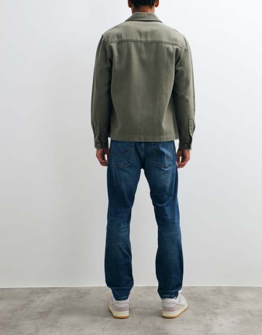 Jack & Jones Eric straight tapered jeans in mid blue, 3 of 5