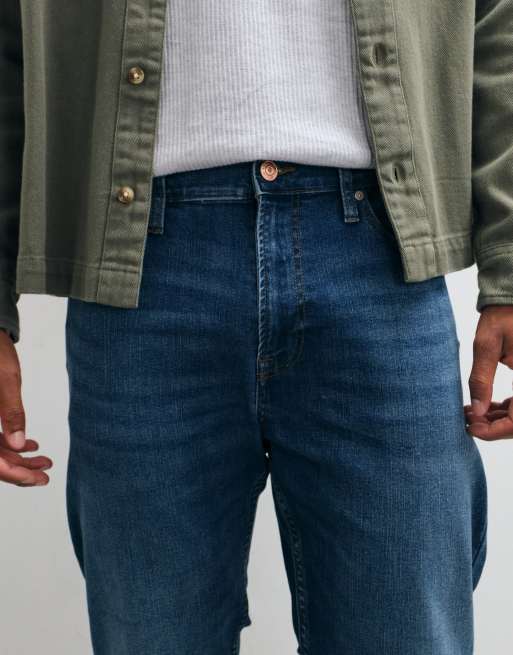 Jack & Jones Eric straight tapered jeans in mid blue, 4 of 5