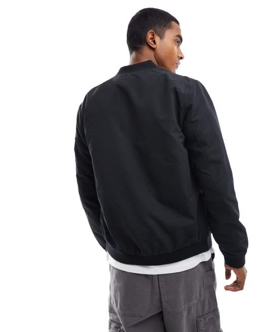 Jack & Jones Essential bomber jacket in black , 2 of 4