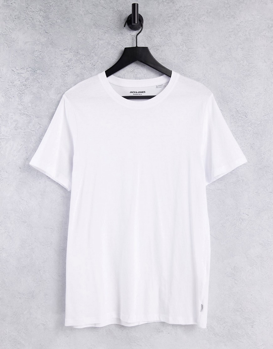 Jack & Jones essential crew neck t-shirt in white