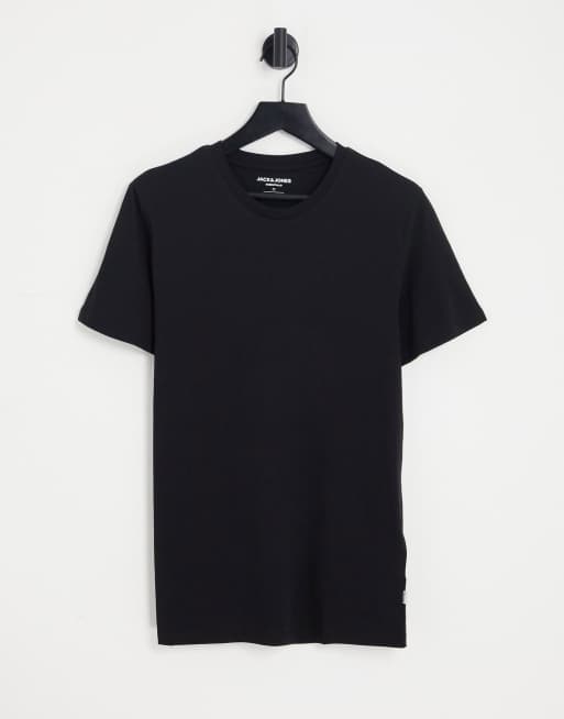 Jack & Jones – Essential – Czarny dopasowany T-shirt