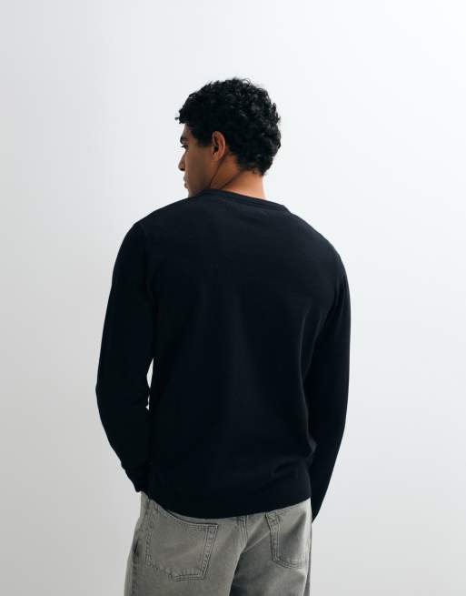 Jack & Jones essential gebreide trui in zwart, 4 van 5