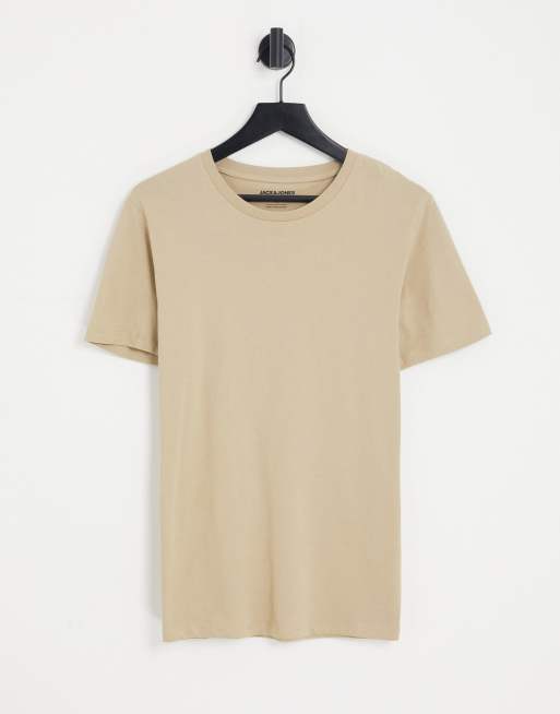 Jack & Jones - Essentials - Beige slim fit-T-shirt