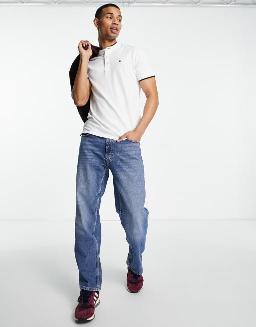 Jack & Jones Essentials – Biała koszulka polo ze stójką i lamówkami, 3 z 4