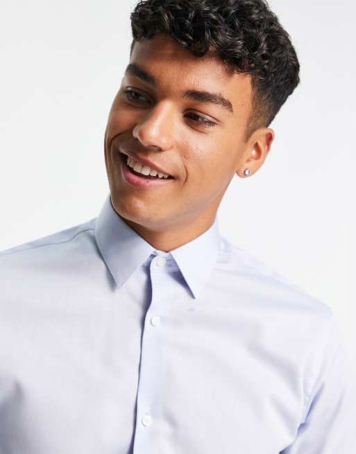 Jack & Jones ‑ Essentials ‑ Bügelfreies, elegantes Hemd in Blau mit sehr schmalem Schnitt, 4 von 4