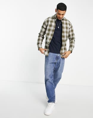 Essentials - Camicia kaki a quadri-Verde - Jack&Jones Camicia donna  - immagine3