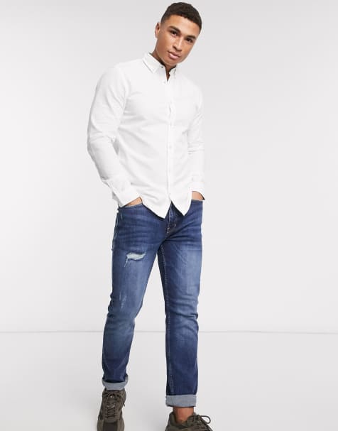 Jack & Jones - Essentials - Chemise ajustée en lin mélangé - Blanc - view 1