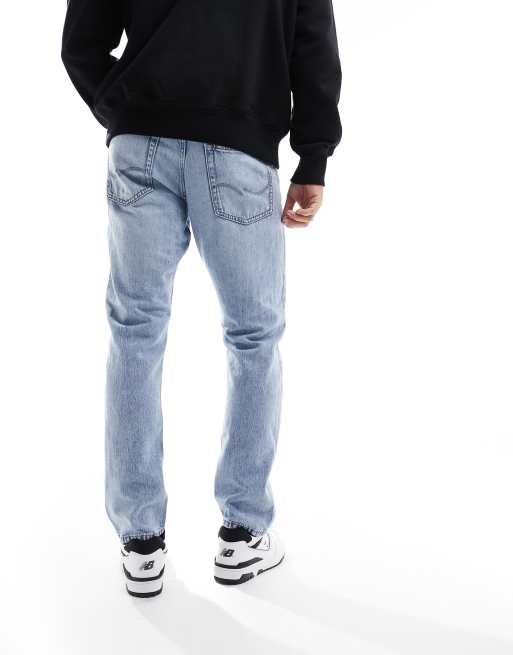 Jack & Jones Essentials - Chris - Rechte jeans in lichte wassing blauw, 3 van 5