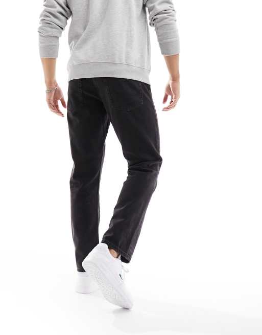 Jack & Jones Essentials Chris relaxed fit jeans in washed black