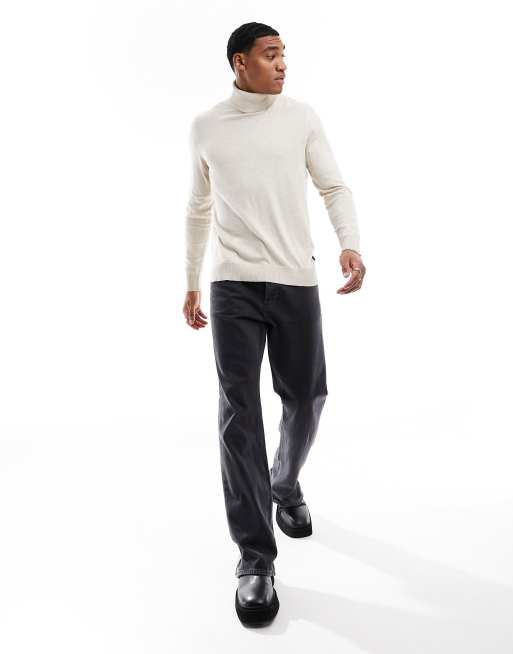 Jack & Jones Essentials - Coltrui in lichtbeige, 3 van 4