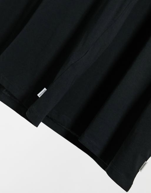 Jack & Jones Essentials - Confezione da 2 t-shirt nere slim fit con collo a V, 4 di 4