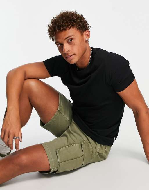 Jack & Jones Essentials – Czarny bawełniany T-shirt z okrągłym dekoltem 