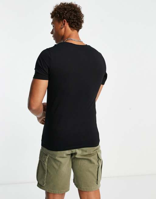 Jack & Jones Essentials – Czarny bawełniany T-shirt z okrągłym dekoltem , 3 z 4