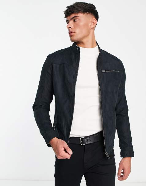 Jack & Jones Essentials - Giacca biker in pelle sintetica nera - view 1