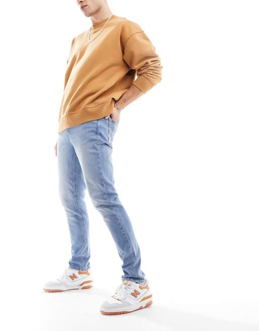 Jack & Jones Essentials Glenn slim fit jean in light wash blue 