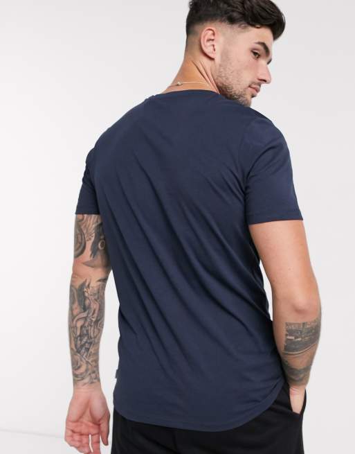 Jack & Jones Essentials – Granatowy bawełniany T-shirt z okrągłym dekoltem – NAVY, 2 z 4
