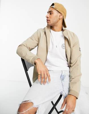 Jack & Jones Jack & Jones Essentials harrington jacket in beige-Neutral