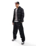 [Jack & Jones] Jack & Jones Essentials hooded puffer in black XXL Black